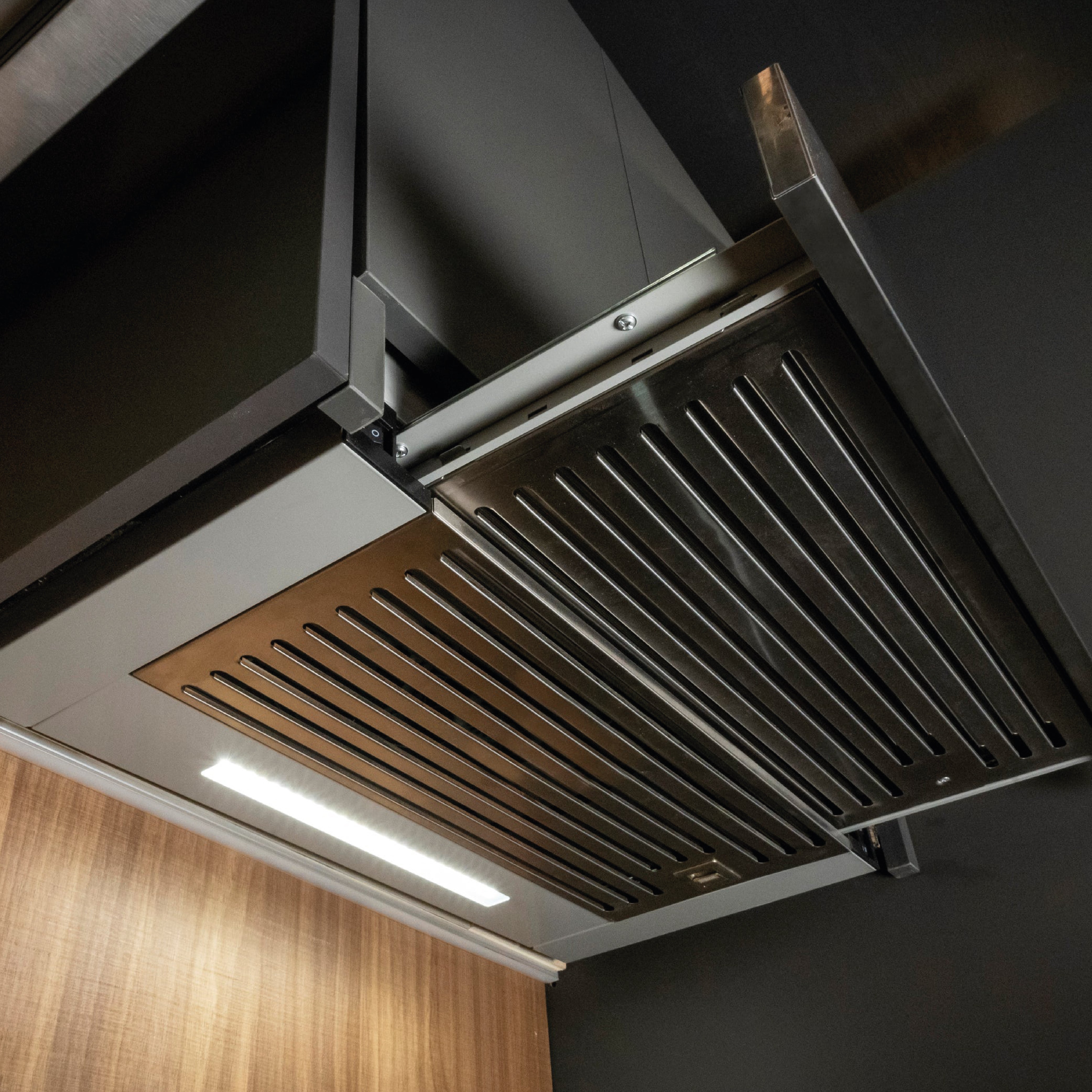 Smart slide out hood